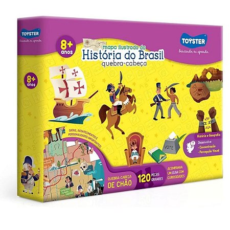 História do Brasil 120 peças - Quebra-cabeça Grandão Toyster