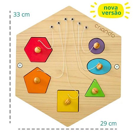 Painel Sensorial Colmeia - Formas de Encaixe