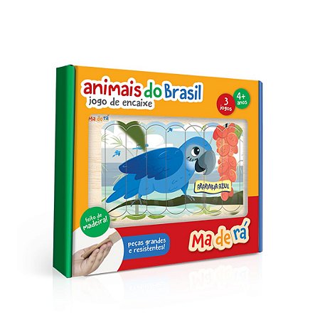 Animais do Brasil - Jogo de encaixe de Madeira Toyster