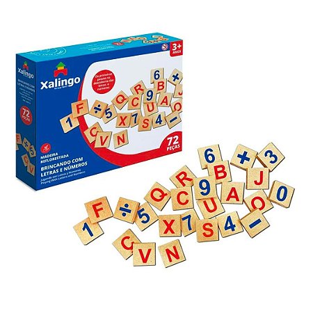 Brincando com Letras e Números - Brinquedo Educativo Xalingo