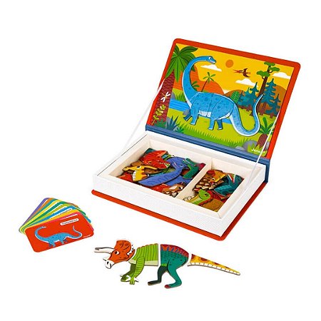 Livro Magnético Misture e Combine Dinossauros - Janod