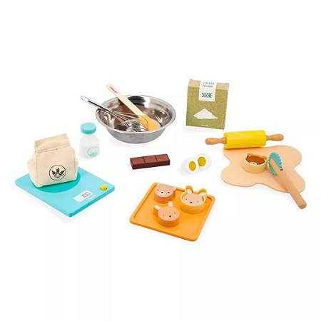 Meu Primeiro Kit de Confeitaria - Comidinhas em Madeira Janod