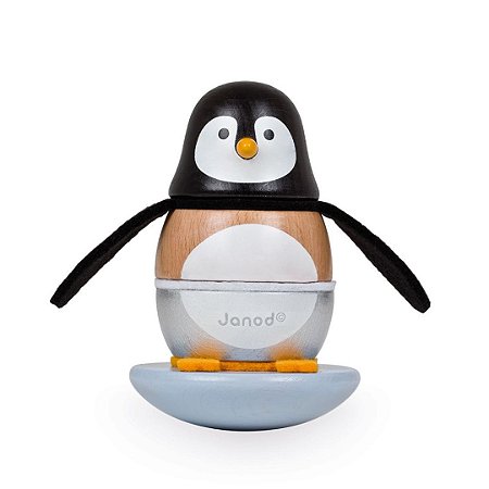 Pinguim de Empilhar - Brinquedo Educativo Madeira Janod