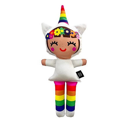 Boneca de Pano Unicórnio 30cm - Almofada Gente que Adora