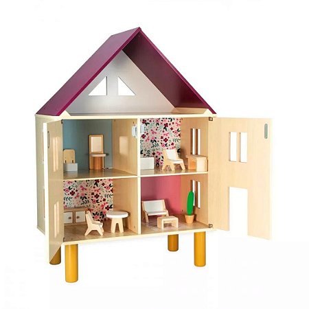 Casa de Bonecas Twist de Madeira - Brinquedo Educativo Janod