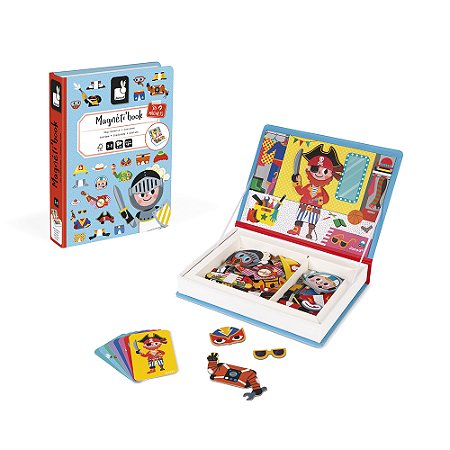 Livro Magnético Festa a Fantasia 44 pçs - Janod
