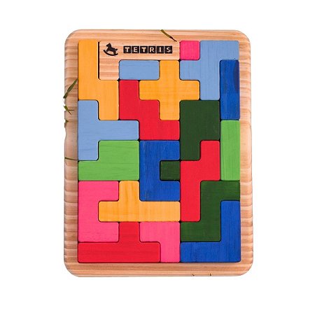Encaixe Tetris em Madeira - Made in Toys