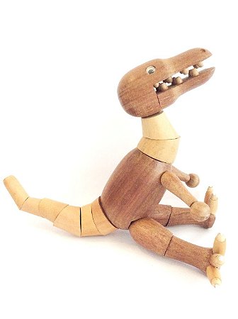 Brinquedo de madeira articulado - Abelissauro Mauro