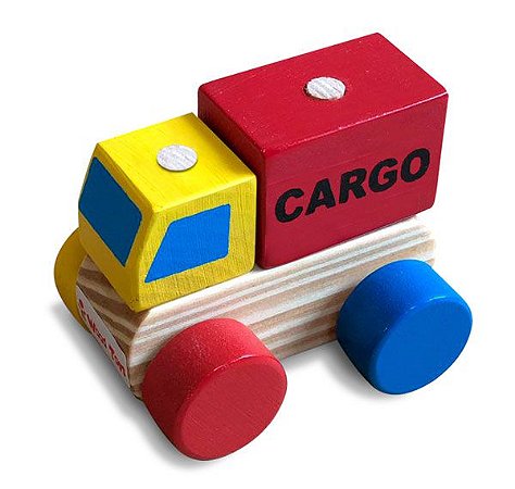 Brinquedo de Madeira - Mini Caminhão de Carga Júnior
