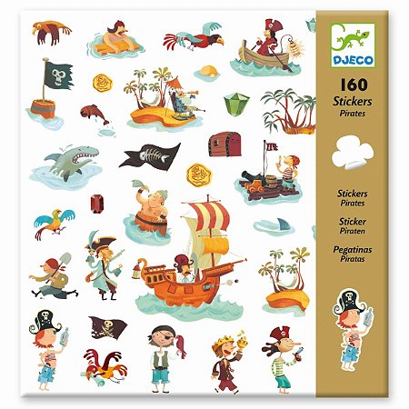 160 Adesivos - Piratas