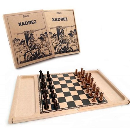 Jogo de Tabuleiro de Xadrez, Jogo de Xadrez de Madeira, Tabuleiro