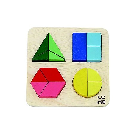 Brinquedo Educativo Com 16 Quebra Cabeça Puzzle 3d Madeira - Cubo