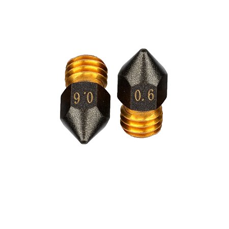 Bico 0.6 mm latão PTFE padrão Mk8 com 2 peças