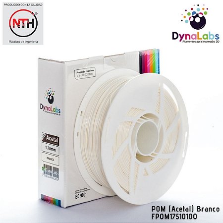 Filamento DynaLabs POM (Acetal) Branco