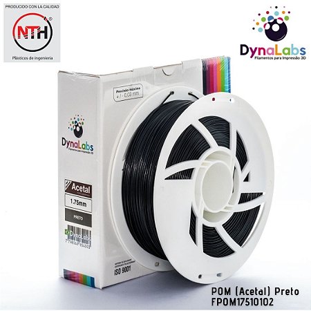 Filamento DynaLabs POM (Acetal) Preto