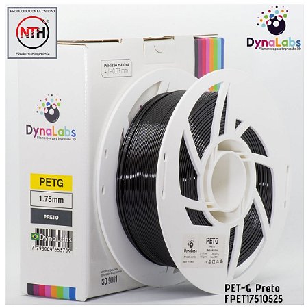 Filamento DynaLabs PETG Preto