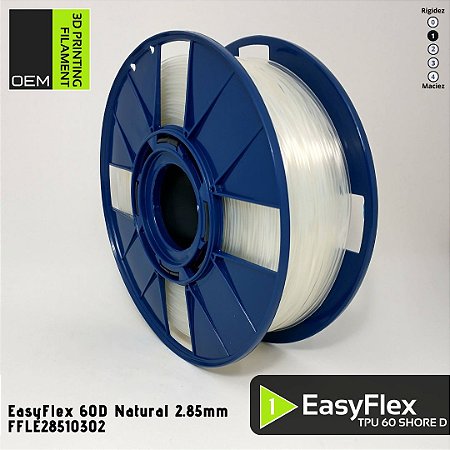 Filamento 2.85mm EasyFlex 60D OEM 3DPF Natural