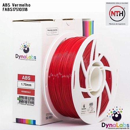 Filamento DynaLabs ABS Vermelho