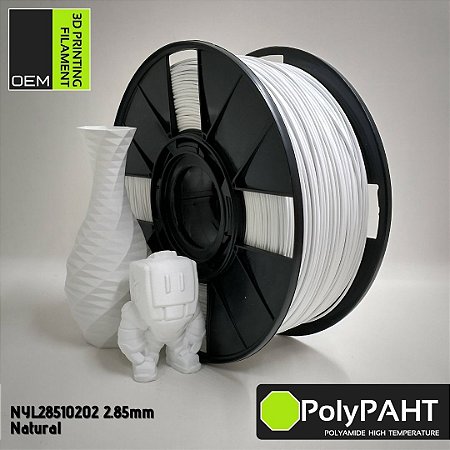 Filamento 2.85mm PolyPAHT (Polyamide PAHT) OEM 3DPF Natural