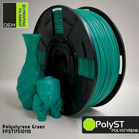 Filamento PolyST (Polystyrene) OEM 3DPF Verde