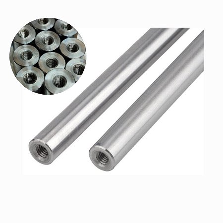 Eixo guia linear diâm. 12.0 x 600 mm c/ rosca na extremidade