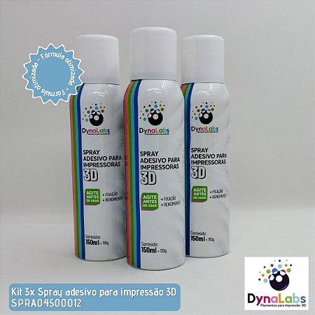 Kit 3x spray Adesivo para Impressora 3D DynaLabs