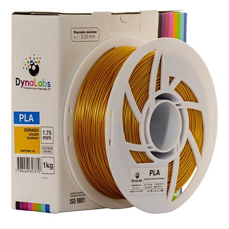 Filamento PLA INGEO DynaLabs Dourado