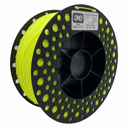 Filamento PLA 3N3 Amarelo Fluo