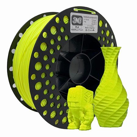 Filamento PLA 3N3 Amarelo Fluo