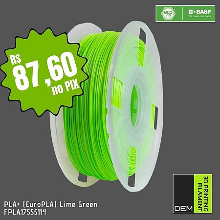 Filamento PLA+ (Euro PLA) OEM 3DPF Verde Lima