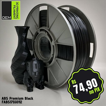 Filamento ABS Premium OEM 3DPF Preto
