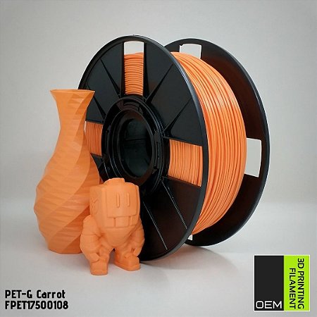 Filamento PETG OEM 3DPF Laranja (Carrot)
