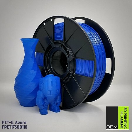 Filamento impressão 3D PET-G Azul Azure - Cubo3D :: Insumos, equipamentos e  impressão 3D