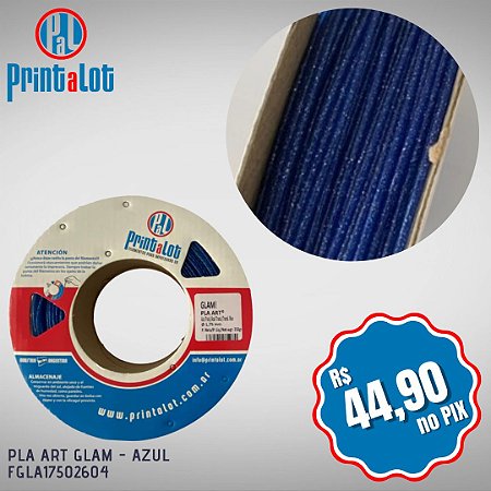Filamento PrintaLot PLA ART GLAM Azul 0.25Kg
