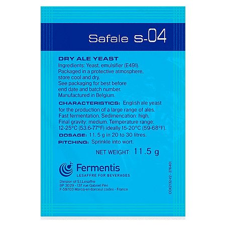 Levedura Safale S-04