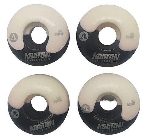 Roda De Skate koston Branca e preta  53mm 100a