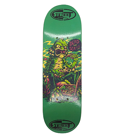 mini Shape Skate para Decoração, estampa Creature Green