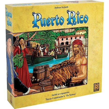 Jogo Puerto Rico Grow - Tabuleiro Português BR com 2 Expansóes