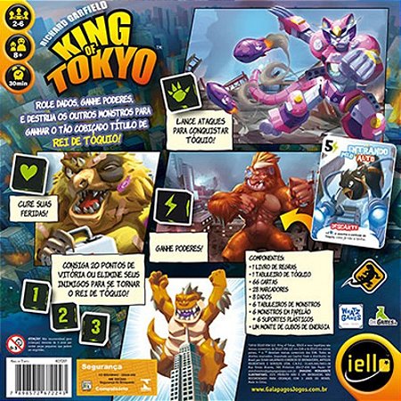 Jogo King of Tokyo - Tabuleiro Galápagos Português BR