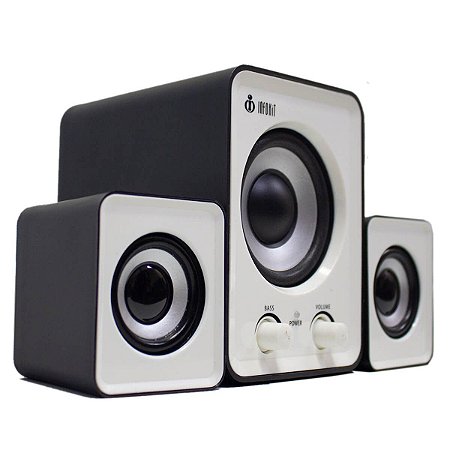 Caixa de Som 2.1 Subwoofer USB P2 11W Rms VoxCube Infokit VC-G200