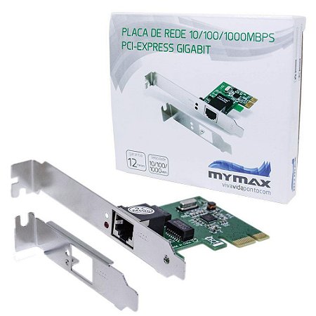 Placa de Rede 10/100/1000Mbps PCI-E 1x GIGABIT MGLAN-JEN MYMAX