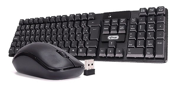 KIT Teclado + Mouse Sem Fio USB ABNT2 KP-2063 Knup - Cia da Informática -  Os Melhores Preços do DF