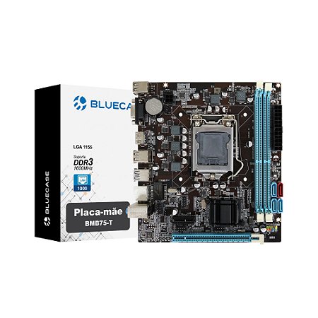 Placa Mãe Bluecase 1155 BMBB75-G3HGUBLK Micro ATX DDR3 VGA HDMI USB 3.0