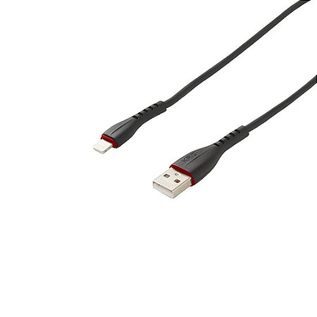 Cabo USB Lightning Kaidi KD-307A 100cm 2A para Iphone Preto