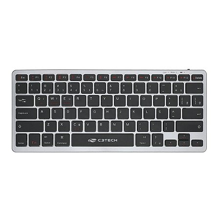 Teclado Sem Fio Bluetooth Recarregável Type C Multimídia K-BT50 C3Tech