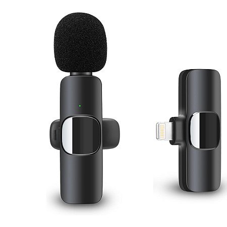 Microfone de Lapela Sem Fio Preto MT-2218A Tomate