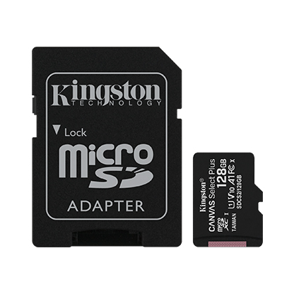 Cartão de Memória MicroSD 128GB Classe 10 Full HD Canvas Select Plus Kingston