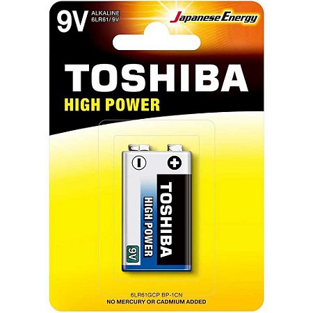 Bateria Alcalina 9V 6LR61/9V Toshiba