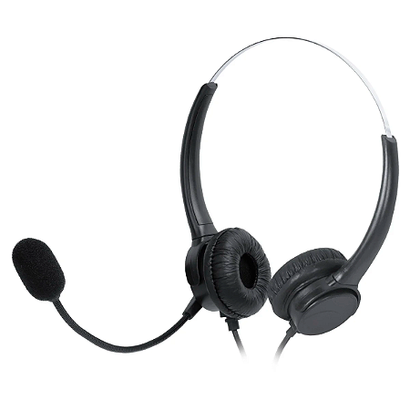 Headset Biauricular USB Corporativo Preto c/Controle Multimídia CORP DUO Vinik