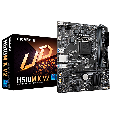 Placa Mãe Gigabyte mATX H510M K DDR4 LGA 1200 M.2 USB 3.0 HDMI